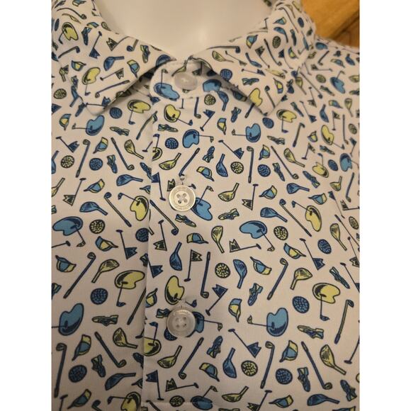 Callaway Golf Polo Mens 2XL Shirt Opti Dri Golf Club Pattern White - Picture 3 of 9